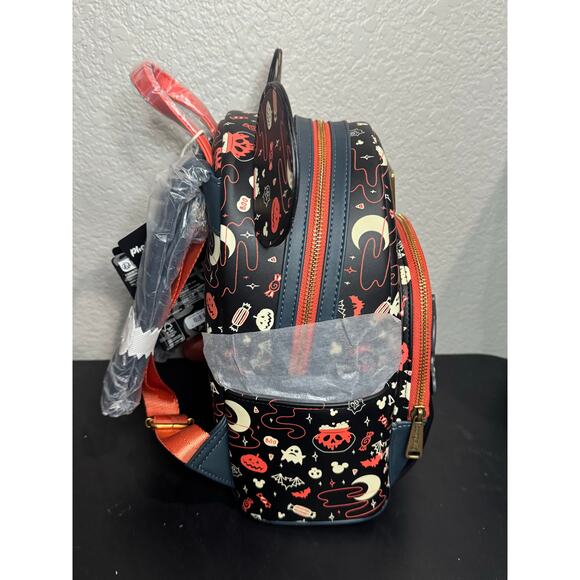 Loungefly Disney Mickey Minnie Witch Halloween Ears Glow Dark Mini Backpack NWT main image 4
